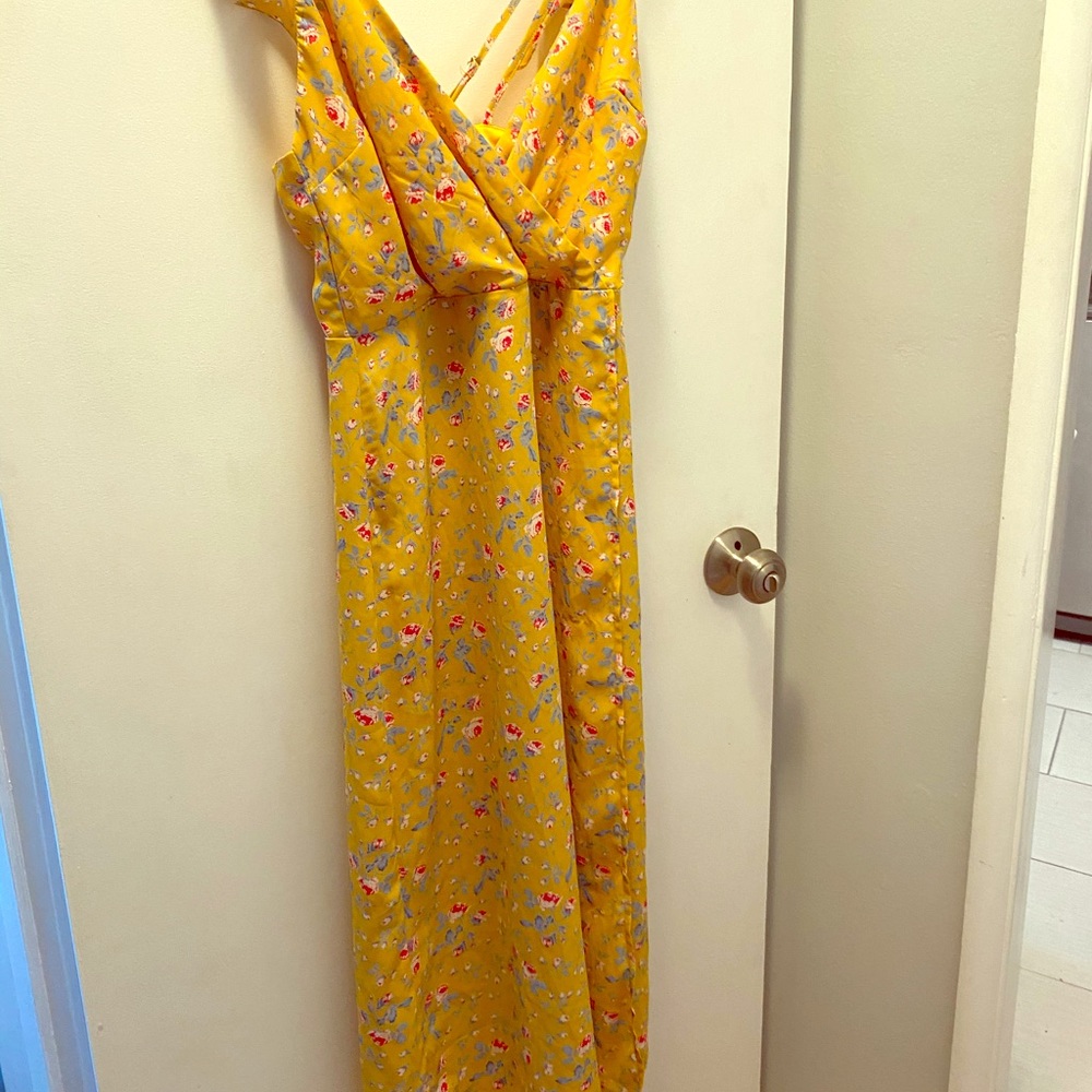 Yellow strapped dress